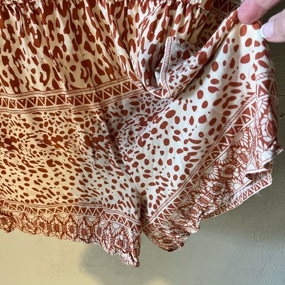 Kori SzL Dress/Romper White/Rust Animal Print - Picture 4 of 6